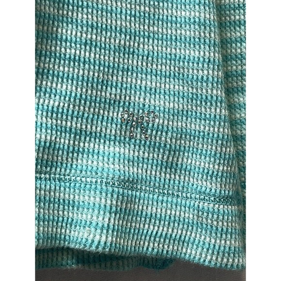 Victoria's Secret T Shirt Sz S Green Long Sleeves Stripes Cotton Night Shirt? - Picture 9 of 10